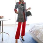 Plaid Double Breasted Blazer / Dress Pants