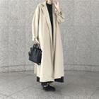 Open Front Trench Coat As Shown In Figure - One Size
