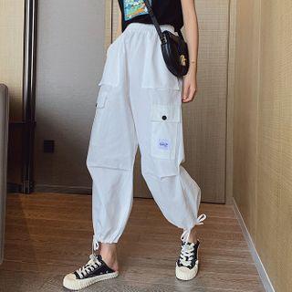 High-waist Double-pocket Cargo Pants