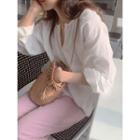 Half-placket Loose-fit Top