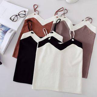 Contrast Trim Spaghetti Strap Camisole Top