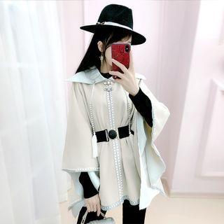 Set: Buttoned Cape + Belt