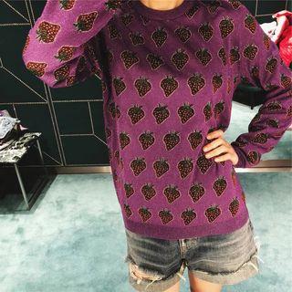 Strawberry Pattern Sweater / Cardigan