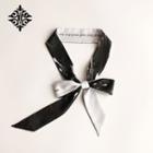 Lettering Narrow Scarf Black & White - One Size