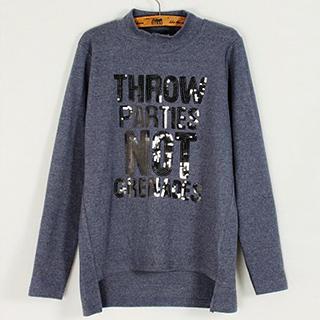 Long Sleeves Lettering Top