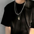 Alloy Chunky Chain Necklace Silver - One Size