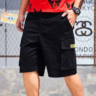 Printed Applique Shorts