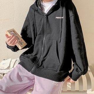 Rabbit Print Zip-up Hoodie