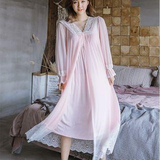 Set: Strappy Sleep Dress + Light Jacket