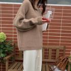 Waffle Sweater Khaki - One Size