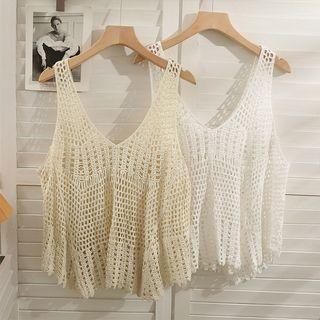 Open-knit Loose Vest