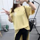 Print Dip Back Short-sleeve T-shirt