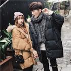 Couple Matching Faux-fur Hooded Padded Jacket