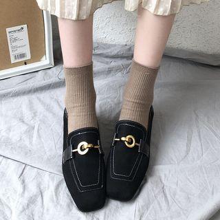 Metal Hoop Accent Loafers
