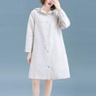 Long-sleeve Hooded Shirt Dress