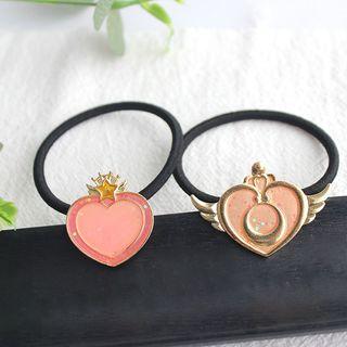 Alloy Heart Hair Tie