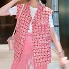 Patterned Button Vest