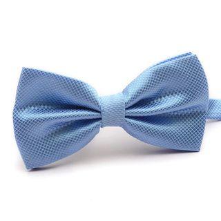 Check Bow Tie Light Blue - One Size