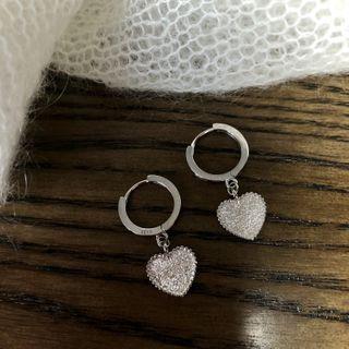 Heart Sterling Silver Dangle Earring