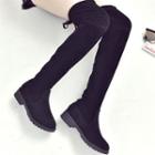 Elastic Faux Suede Over-the-knee Boots