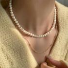 Freshwater Pearl Necklace Pearl White - One Size