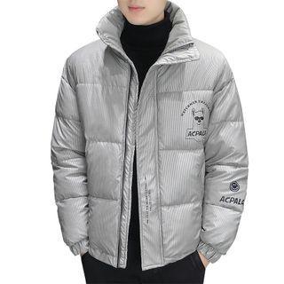 Cartoon Print Padded Zip-up Jacket