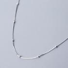 Bead 925 Sterling Silver Necklace S925 Silver - Necklace - Silver - One Size