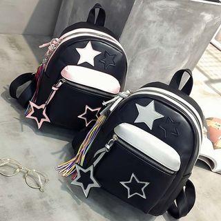 Star Faux-leather Backpack