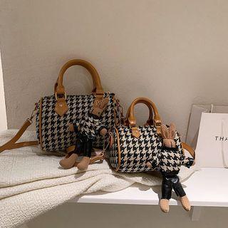 Top Handle Houndstooth Crossbody Bag (various Designs)