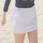 Inset Shorts Zip-detail Mini Skirt