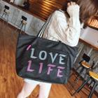 Lettering Oxford Tote Bag