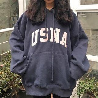 Hooded Lettered Sweatshirt