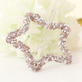 Rhinestone Ring / Star-accent Hair Clip