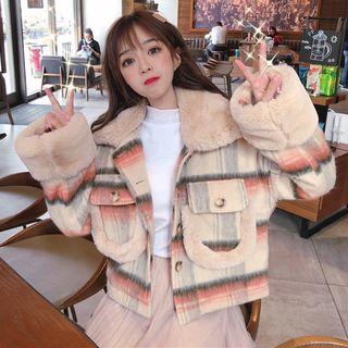 Furry Plaid Jacket