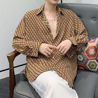 Long-sleeve Argyle Shirt
