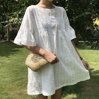Crochet Short-sleeve Dress