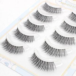 False Eyelashes - 16 Set Of 5 Pairs - Black - One Size