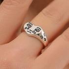 Crying Heart Alloy Open Ring 01 - Silver Open - Silver - One Size