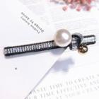 Faux-pearl Accent Hair Clip As Shown In Figure - One Size