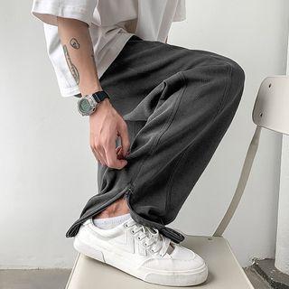 Side Zip Plain Sweatpants