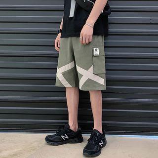 Crossed Wide-leg Cargo Shorts