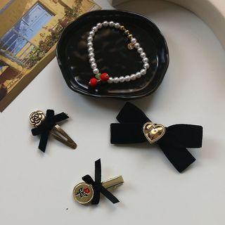 Bow Hair Clip / Hair Tie / Faux Pearl Bracelet