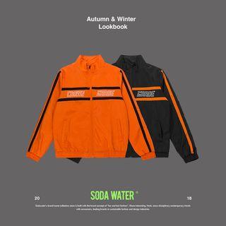 Striped Lettering Windbreaker