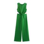 Sleeveless Cut-out Wide Leg Jumpsuit