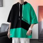 Two-tone Hooded T-shirt