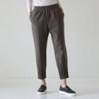 Band-waist Pleat-hem Pants