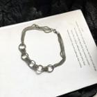 Alloy Layered Choker 1 Piece - Necklace - Silver - One Size