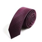 Dotted Slim Neck Tie (5cm) Red - One Size