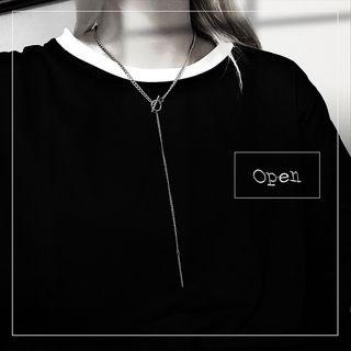 Stainless Steel Y Necklace As Shown In Figure - One Size