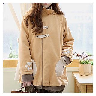 Fleece-lined Zip-up Coat